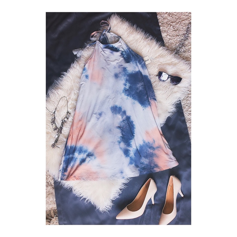 Vintage Refresh blue/pink Tie dye dress never worn